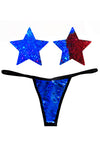 American Spirit Flip Sequin Naughty Knix with Nipztix