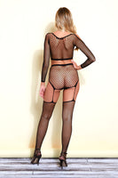 Fishnet Crop Top and Garter Tights
