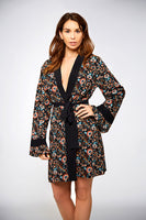 Rayon Challis Lounge Robe with Tie
