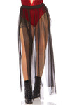 Multi Slit Sheer Maxi Skirt