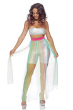 Multi Slit Sheer Maxi Skirt
