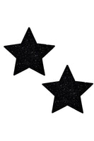 Black Malice Glitter Star Pasties