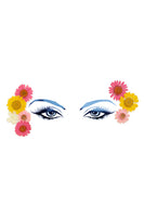 Yellow Dried Flower Face Stickers