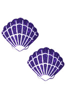 Purple Rain Glitter Mermaid Shell Pasties