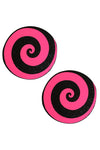 Neon Pink Starburst Blacklight Spiral Nipztix Pasties