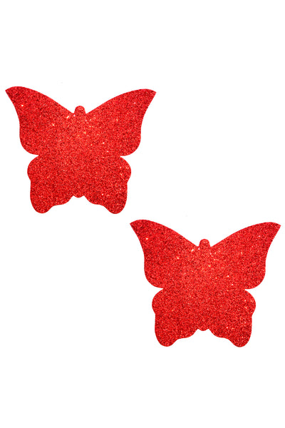 Ravish Me Red Glitter Butterfly Pasties