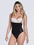 Convertible strap thong bodysuit