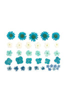 Blue Dried Flower Body Stickers