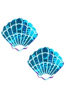 Blue Jasmine Sparkle Sequin Mermaid Shell Pasties