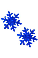 Super Sparkle Blue Glitter Snowflake Pasties