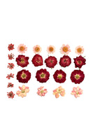 Red Dried Flower Body Stickers