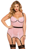 Two Piece Chemise Set with Thong