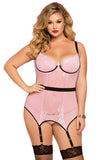 Two Piece Chemise Set with Thong