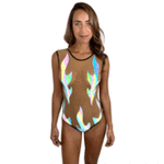 Rainbow Black Flame BodySuit