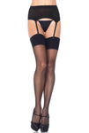 Plus Sheer Garter Belt Stockings