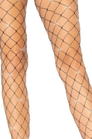 Rhinestone Fence Net Tights