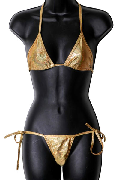 Two Piece Gold Bikini set