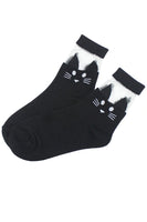 Cat Print Crew Socks