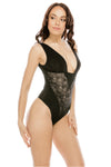 Lace and Mesh Bodysuit Shaper