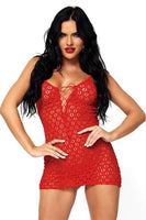 Lace Mini Dress Chemise And G-String