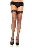 Queen Size Fishnet Thigh Highs w Lace Top