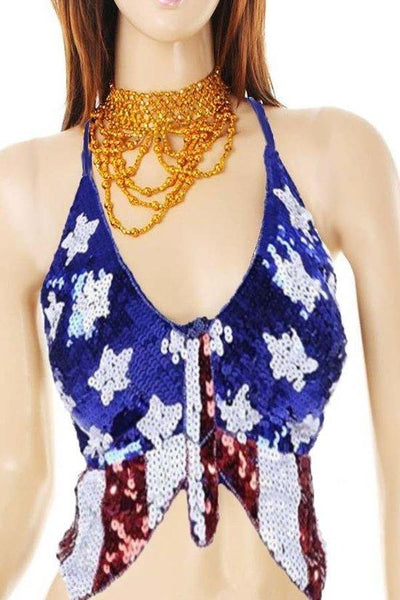 Butterfly Shaped Sequin Top
