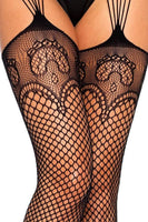 Industrial Net Stockings with Duchess Lace Top ( 6 pieces in 1 pack)