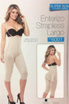 Calf-Length Open Crotch Body Shaper