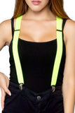 Stretchy Neon Elastic Clip On Suspenders