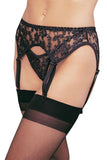 Lace Garter Belt Lingerie with Matching Thong