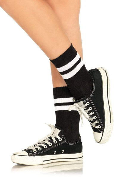 Athletic Striped Ankle Socks