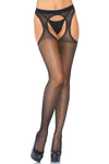 Sheer Scalloped Suspender Hose