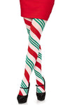 Holiday Ribbon Striped Tights