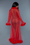 Luxurious  Full-Length Sheer Robe – Donna di Capri