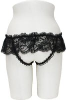 Crotchless Panty with Lace Skirt