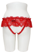 Crotchless Panty with Lace Skirt