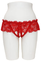 Crotchless Panty with Lace Skirt