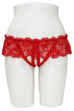 Crotchless Panty with Lace Skirt