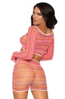 Summer Net Top and Skirt Set