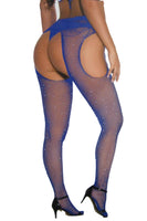 Glitter Pantyhose with Thigh Cutouts