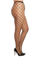 Double knitted fence net pantyhose