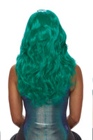 Long Wavy Teal Wig