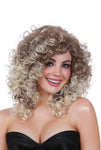 Long Curly with Dark Roots Wig