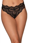 Lace tanga open-crotch panty