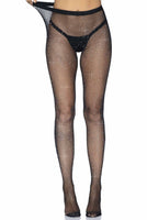 Rhinestone Crotchless Tights