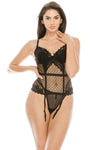 Dot Mesh and Lace Bustier