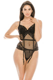 Dot Mesh and Lace Bustier