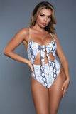 Snakeskin print swimsuit