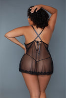 Unlined lace cups babydoll