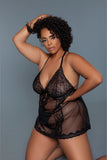 Unlined lace cups babydoll